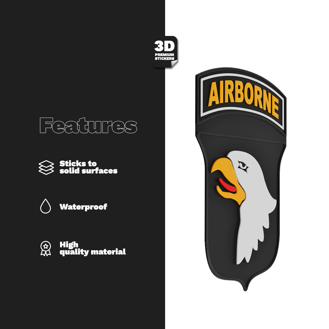 101ST Airborne Division 3D Premium Sticker features