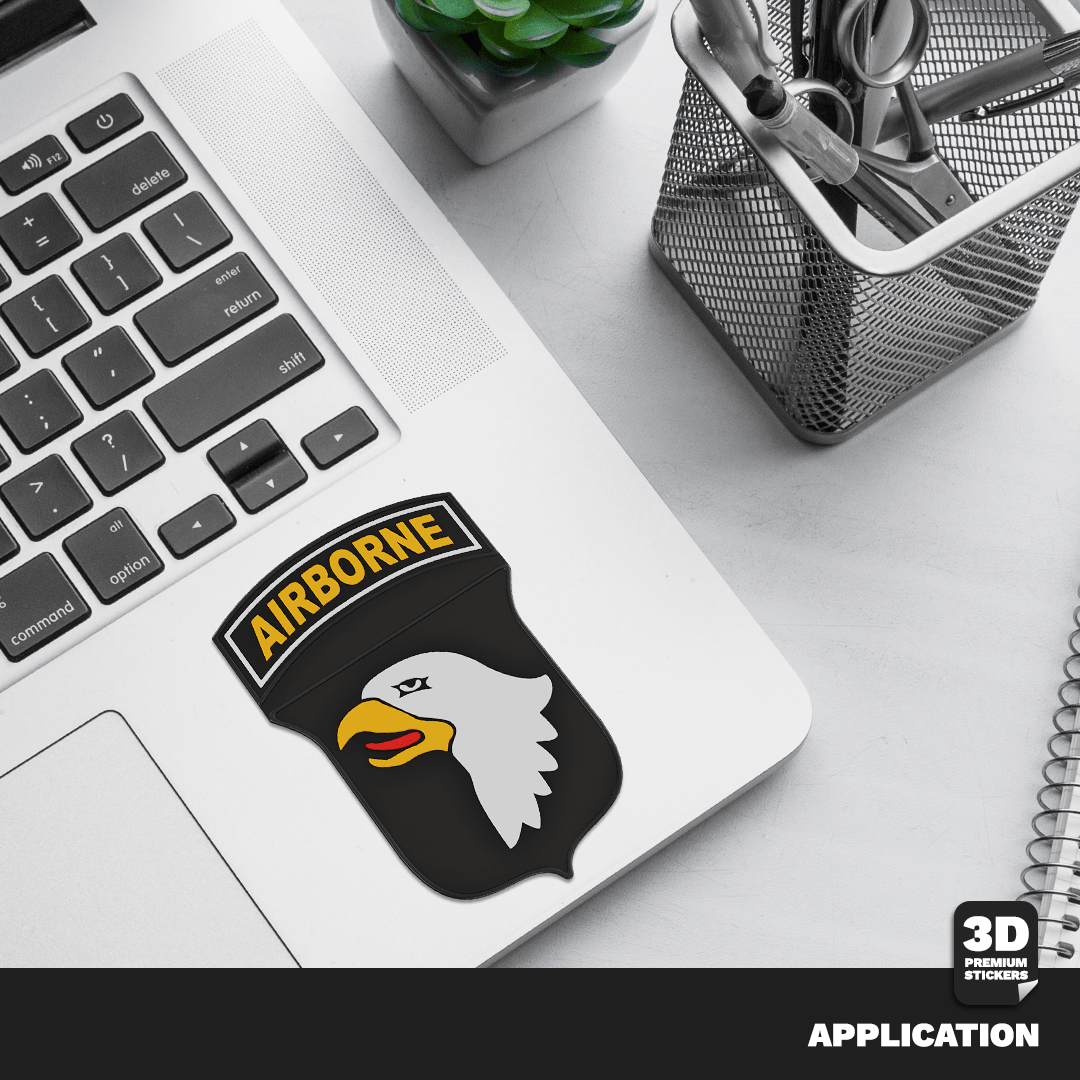101ST Airborne Division 3D Premium Sticker on laptop