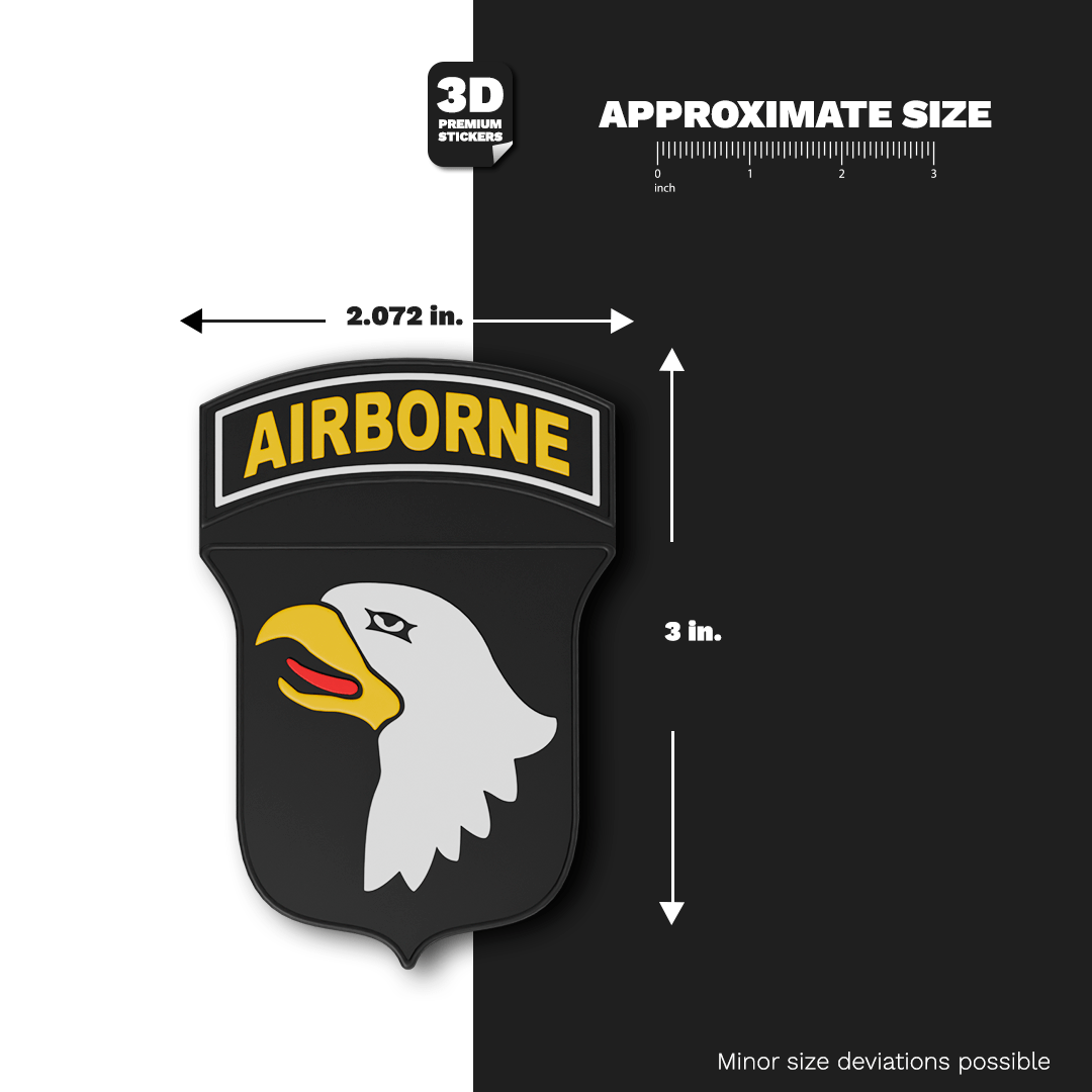 101ST Airborne Division 3D Premium Sticker 3'' Size