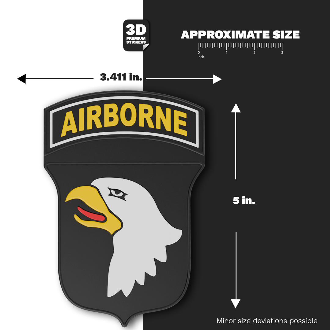101ST Airborne Division 3D Premium Sticker 5'' size