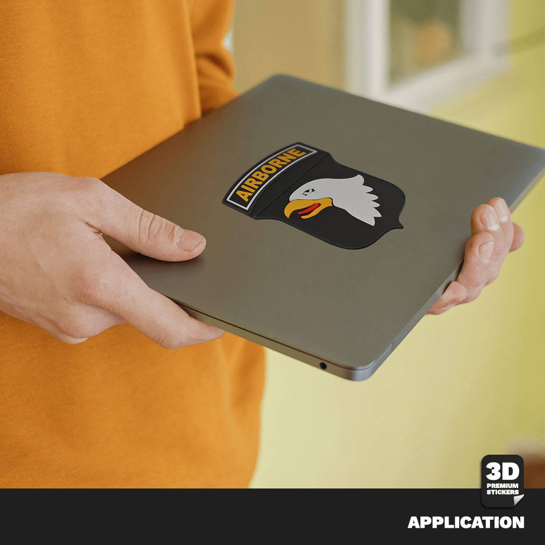 101ST Airborne Division 3D Premium Sticker on laptop