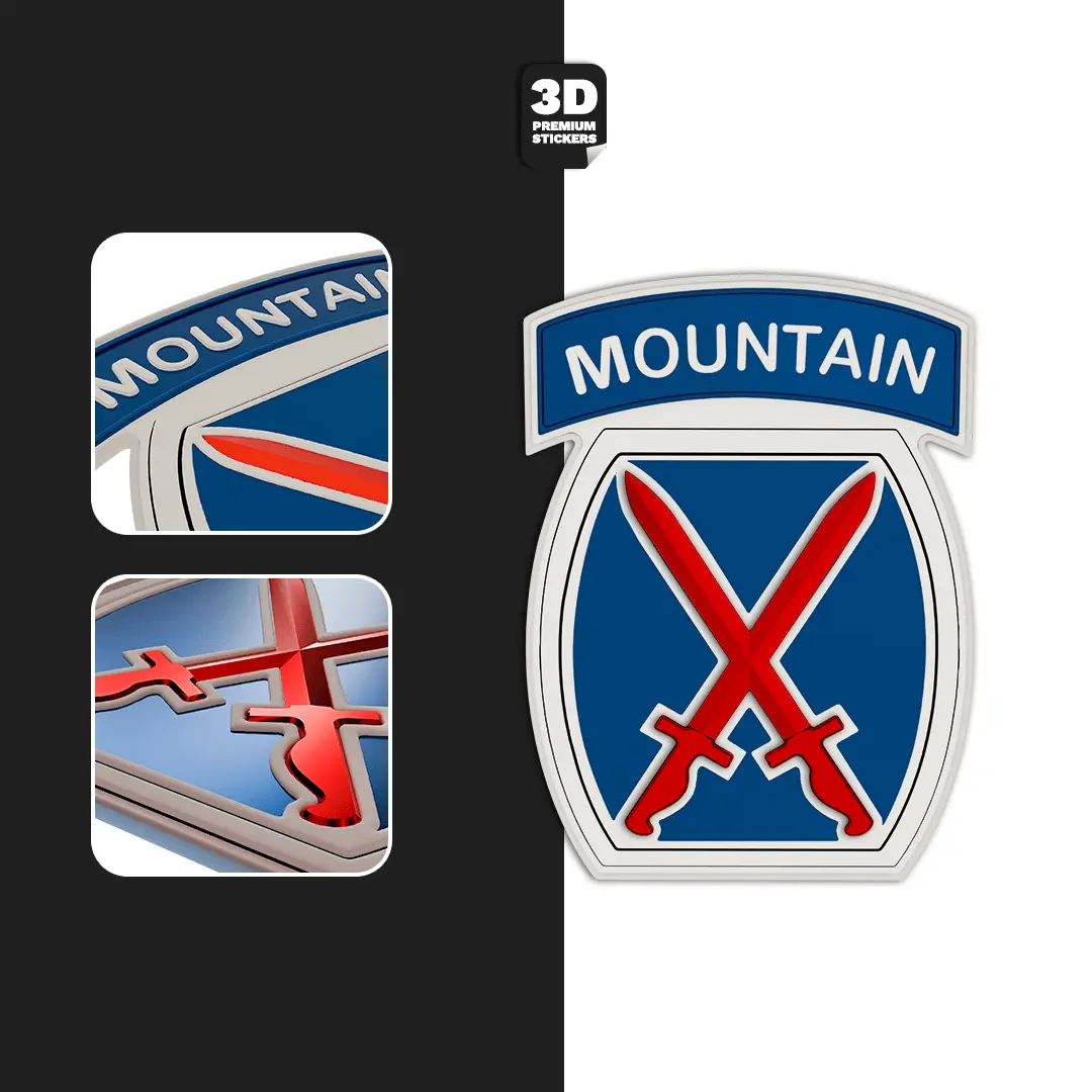 10TH Mountain Division Stickmadly