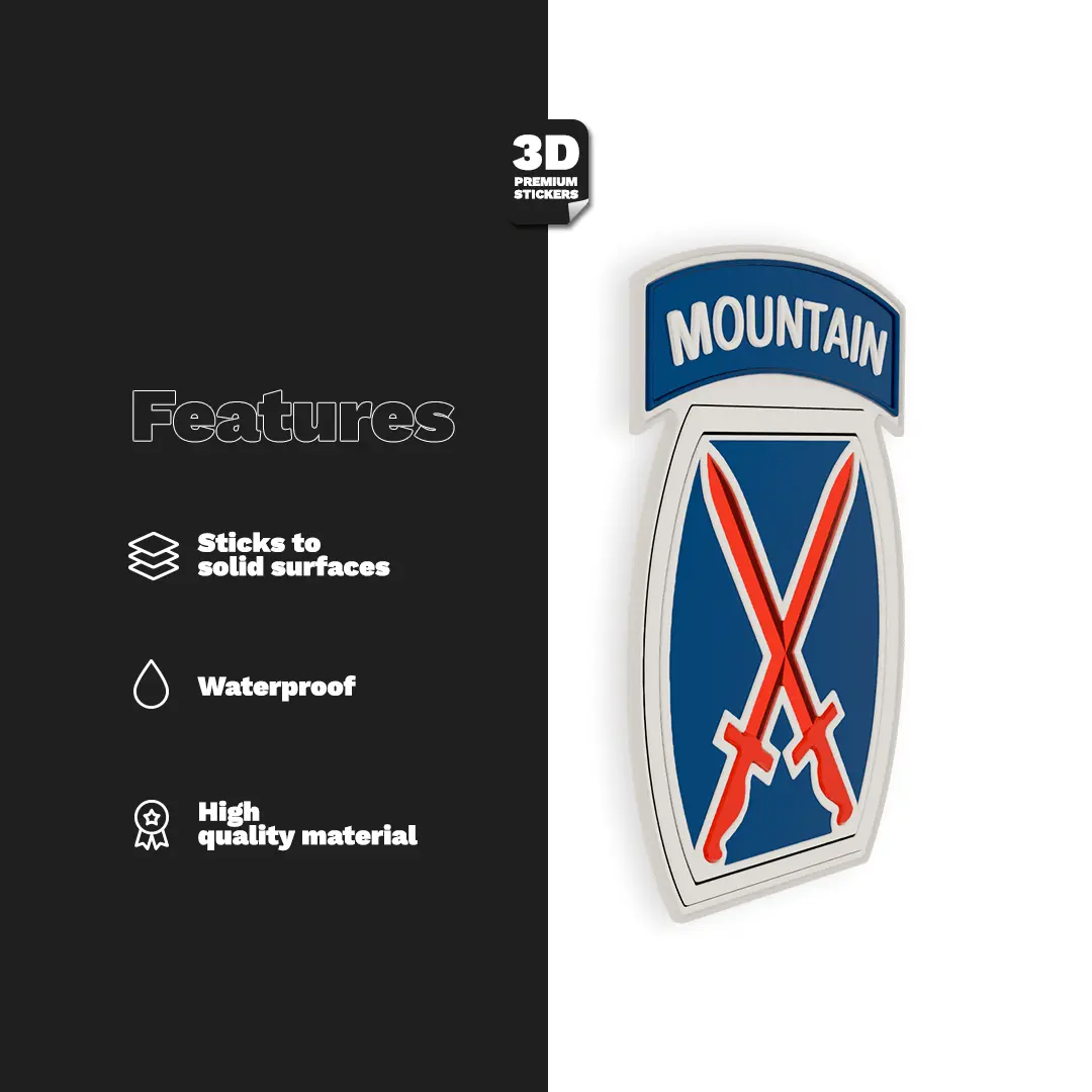 10TH Mountain Division Stickmadly