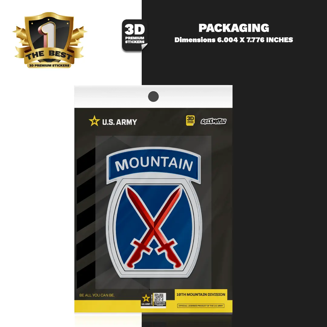 10TH Mountain Division Stickmadly
