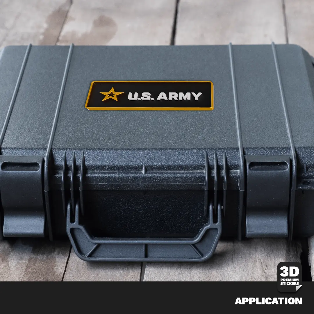 U.S. ARMY Gold Rectangle Stickmadly