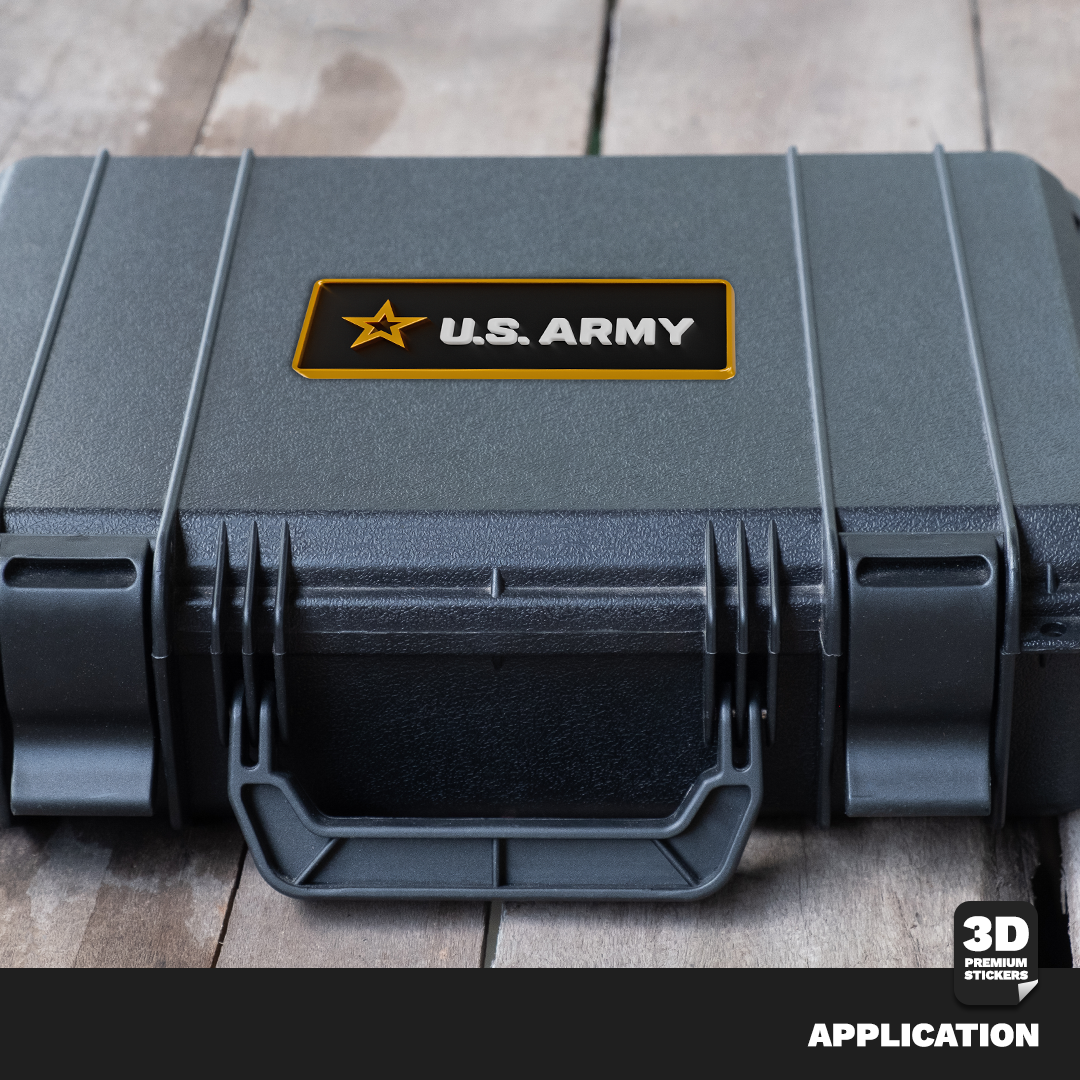 U.S. ARMY Gold Rectangle Stickmadly