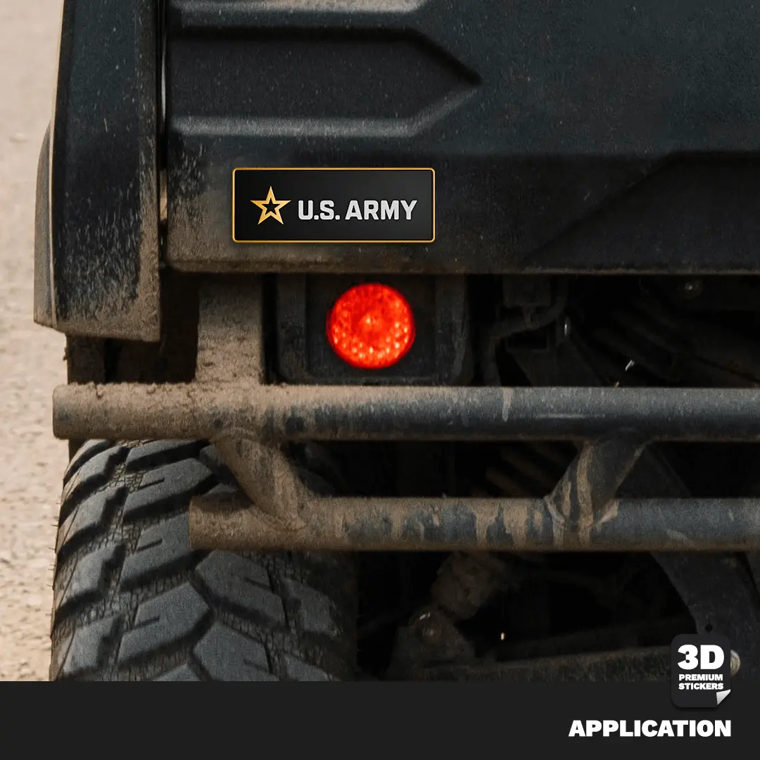 U.S. ARMY Gold Rectangle Stickmadly