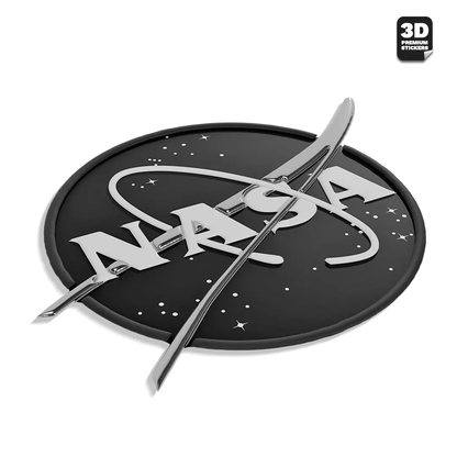 NASA STICKER BLACK & WHITE Stickmadly
