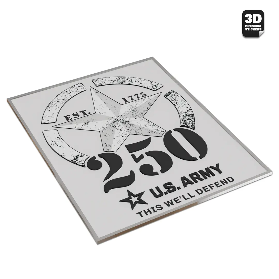 250TH ANNIVERSARY BLACK/ SILVER Stickmadly
