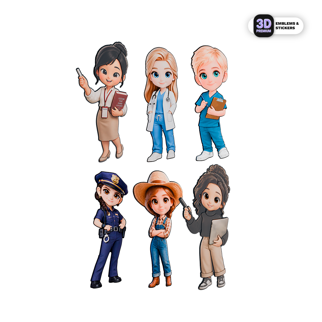 Girls Professions Pack Stickmadly
