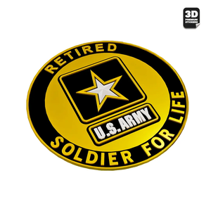 Soldier for Life Retired Stickmadly