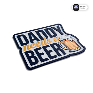 DAD NEEDS A BEER Stickmadly