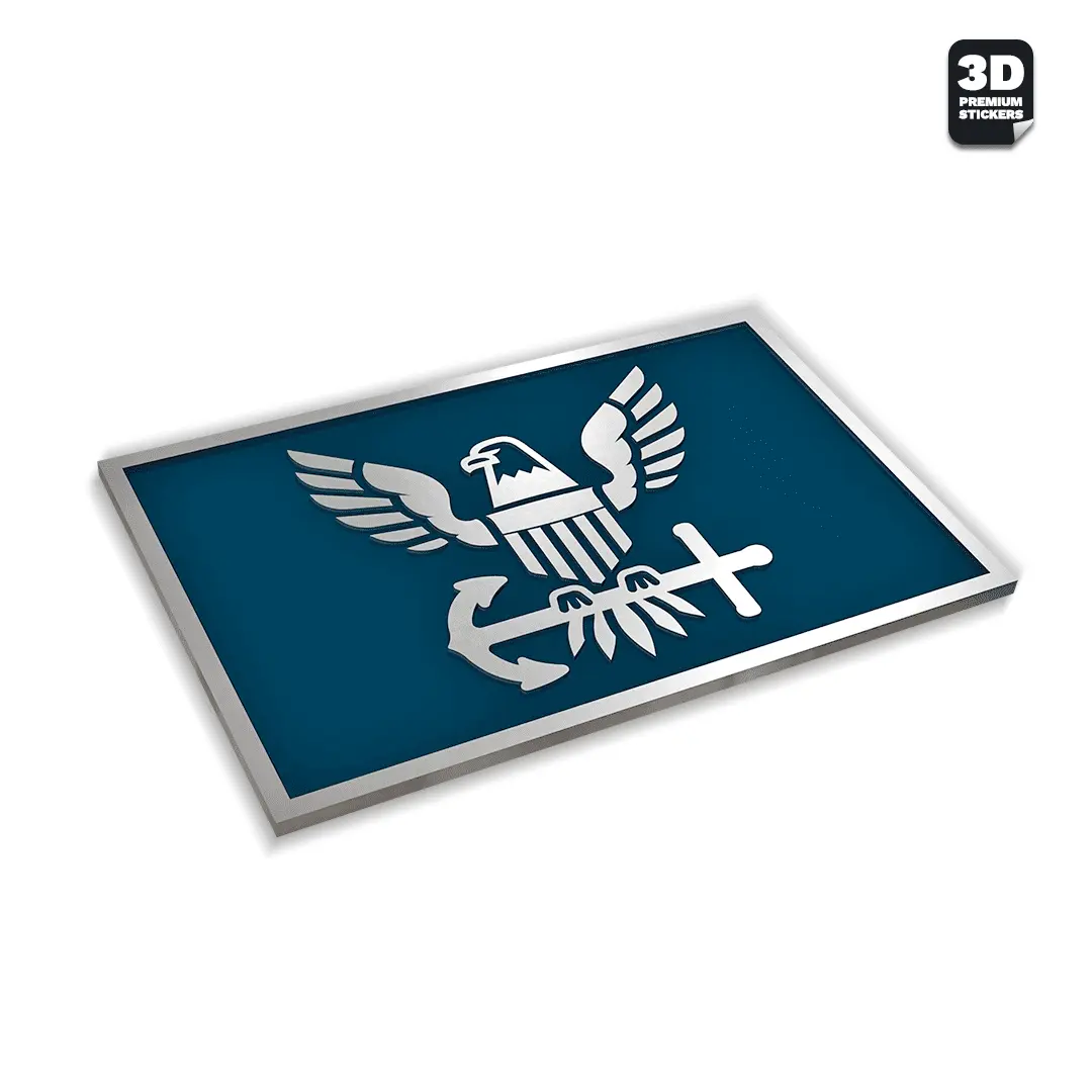 EAGLE ICON NAVY STICKERS -TWO PACK Stickmadly