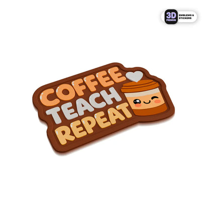Coffee Teach Repeat Stickmadly