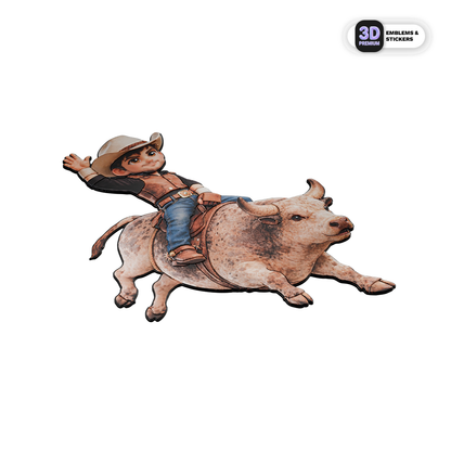 BULL RIDER COWBOY CHIBI Stickmadly