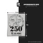 250TH ANNIVERSARY BLACK/ SILVER - Stickmadly