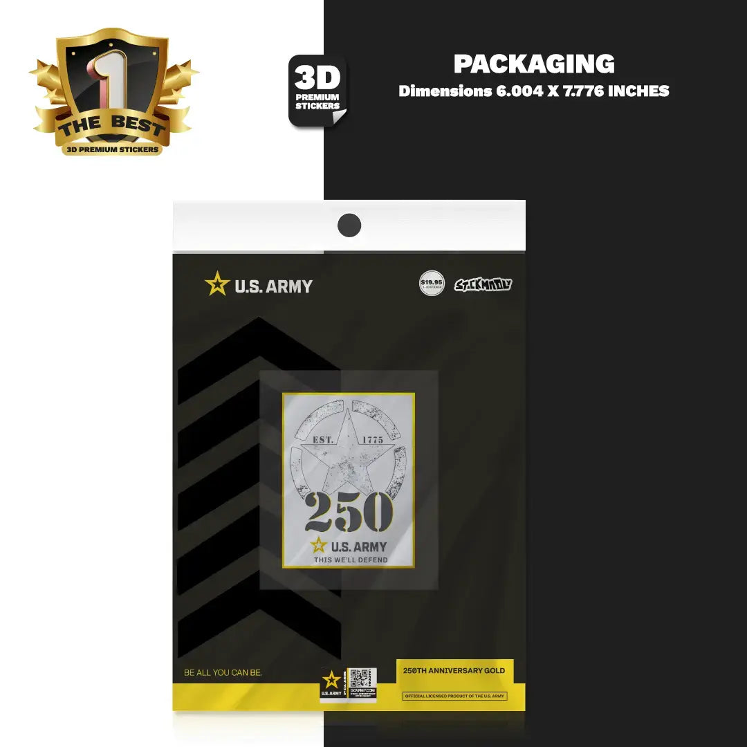 250TH ANNIVERSARY BLACK/GOLD - Stickmadly