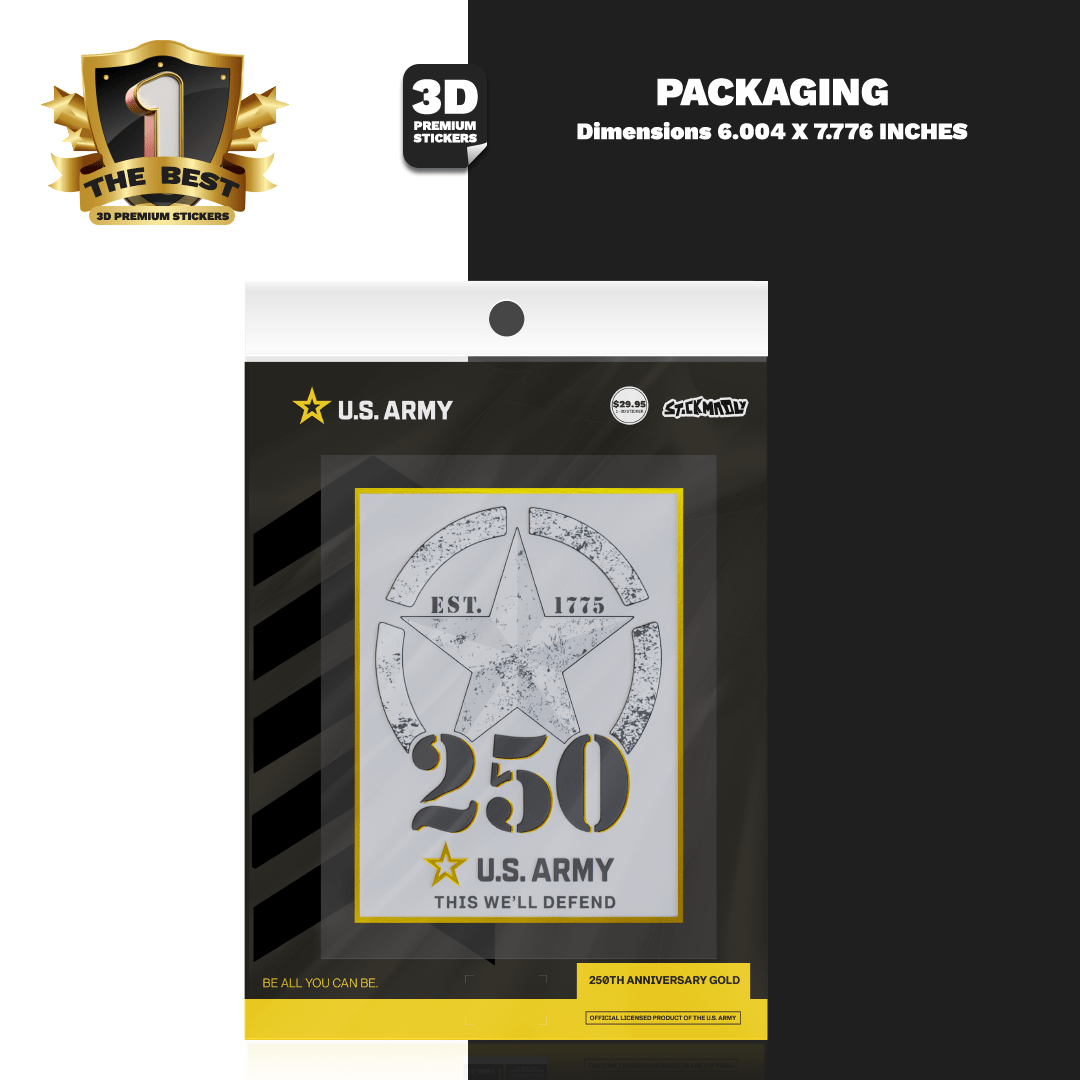 250TH ANNIVERSARY BLACK/GOLD - Stickmadly