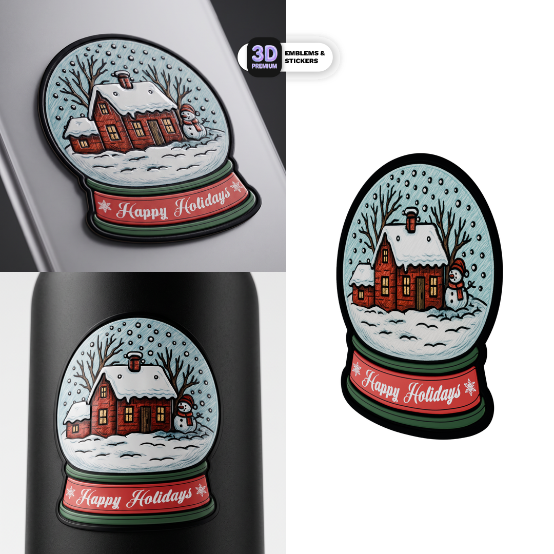 CHRISTMAS SNOW GLOBE SCENE Stickmadly
