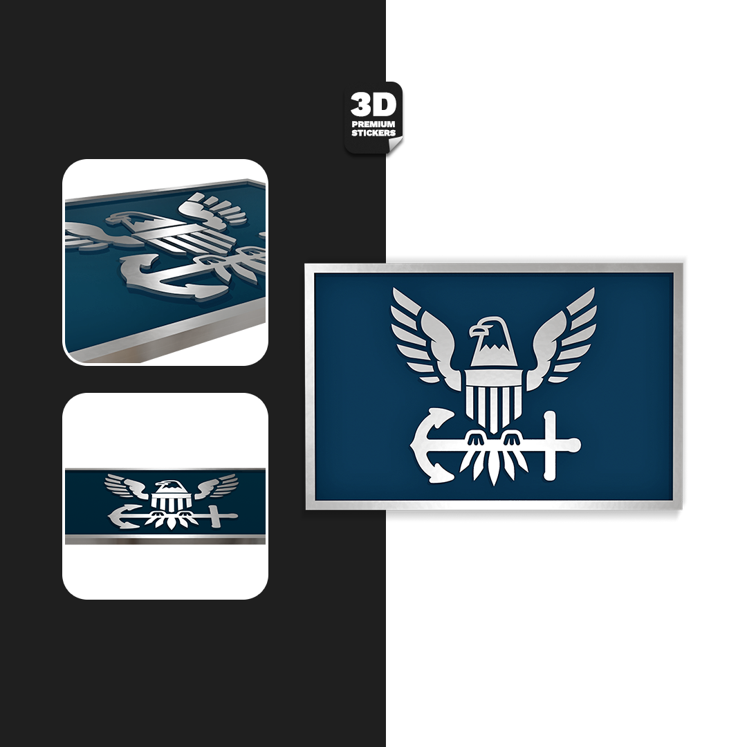 EAGLE ICON NAVY Stickmadly
