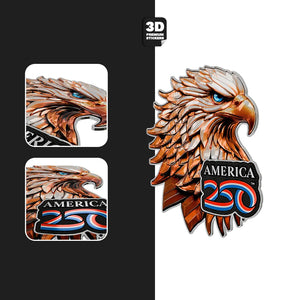 PATRIOTIC BALD EAGLE3 Stickmadly
