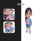 Elementary school girl 2 Stickmadly