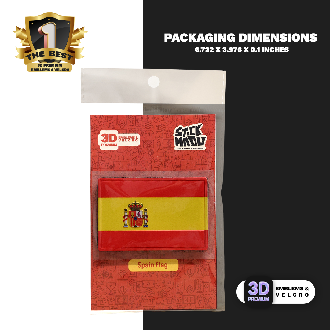 Spain Flag Velcro Patch Stickmadly