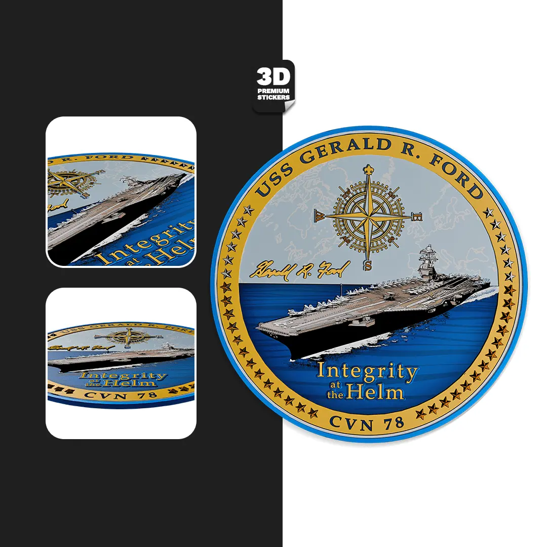 USS GERALD R. FORD CVN-78 STICKER Stickmadly