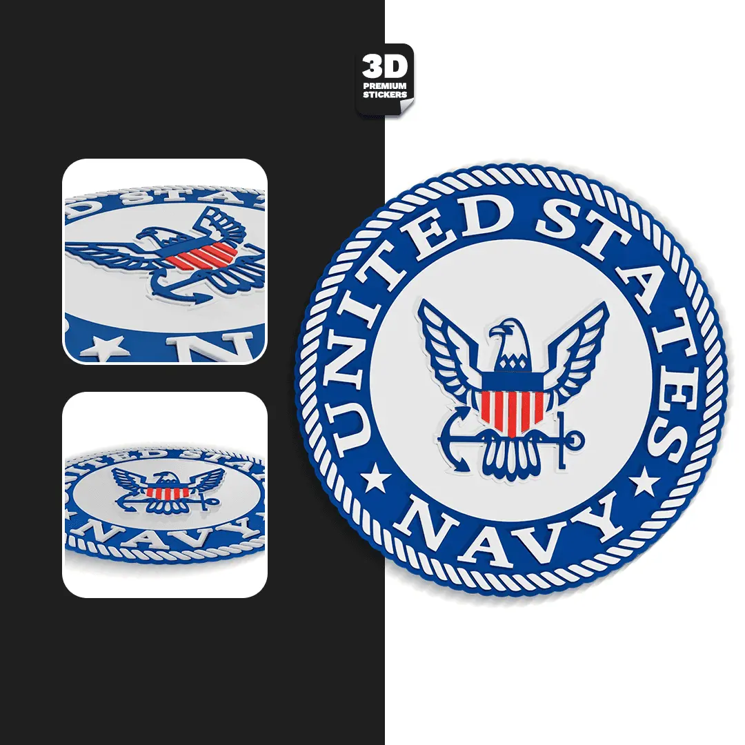 NAVY ALTERNATIVE EMBLEM Stickmadly