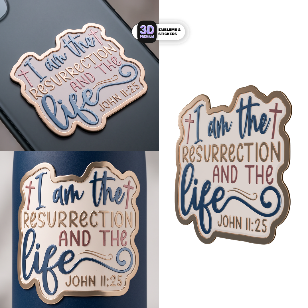 JOHN 11:25 Stickmadly