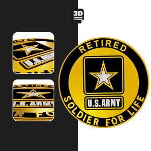 Soldier for Life Retired Stickmadly