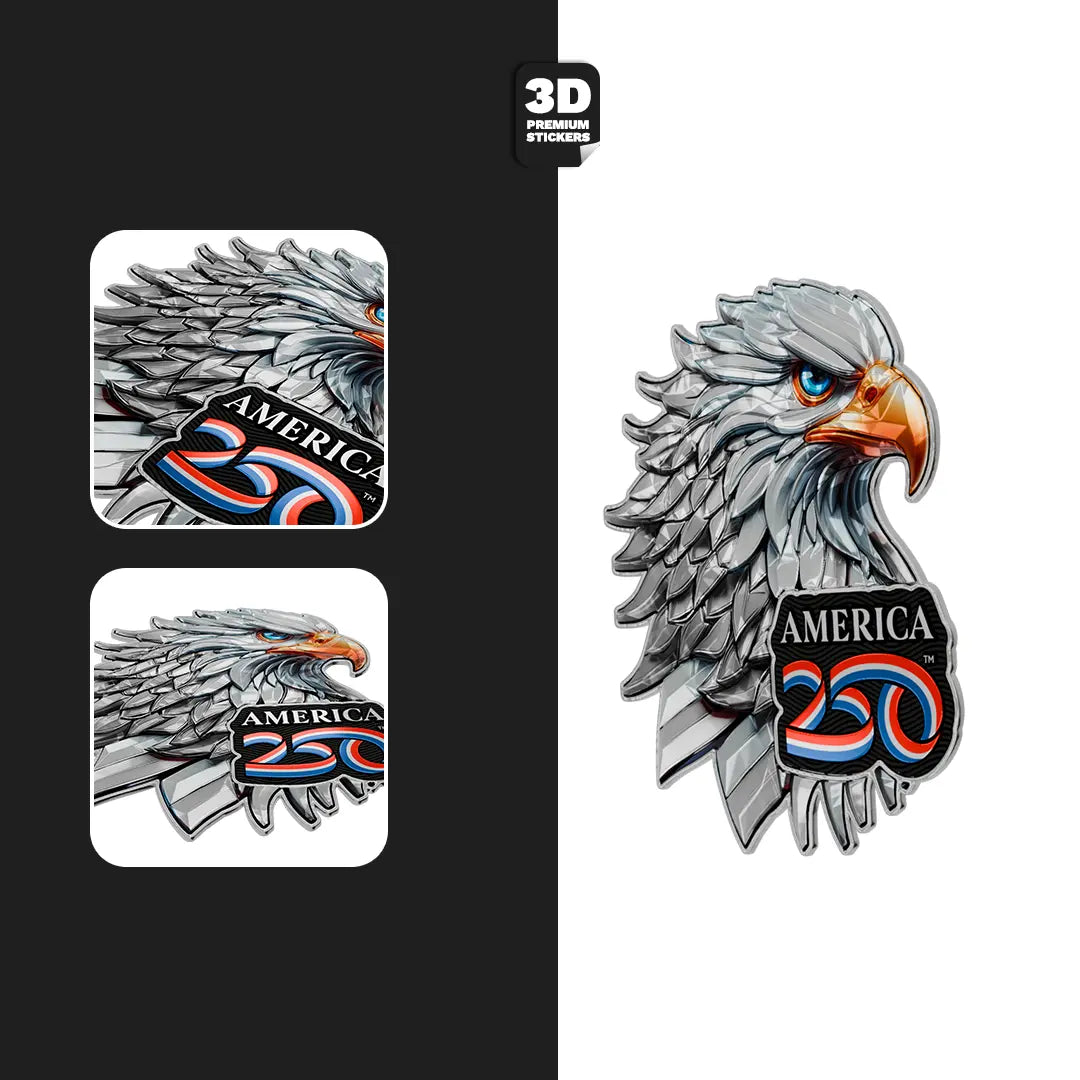 PATRIOTIC BALD EAGLE2 Stickmadly