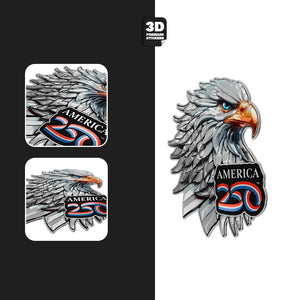 PATRIOTIC BALD EAGLE2 Stickmadly