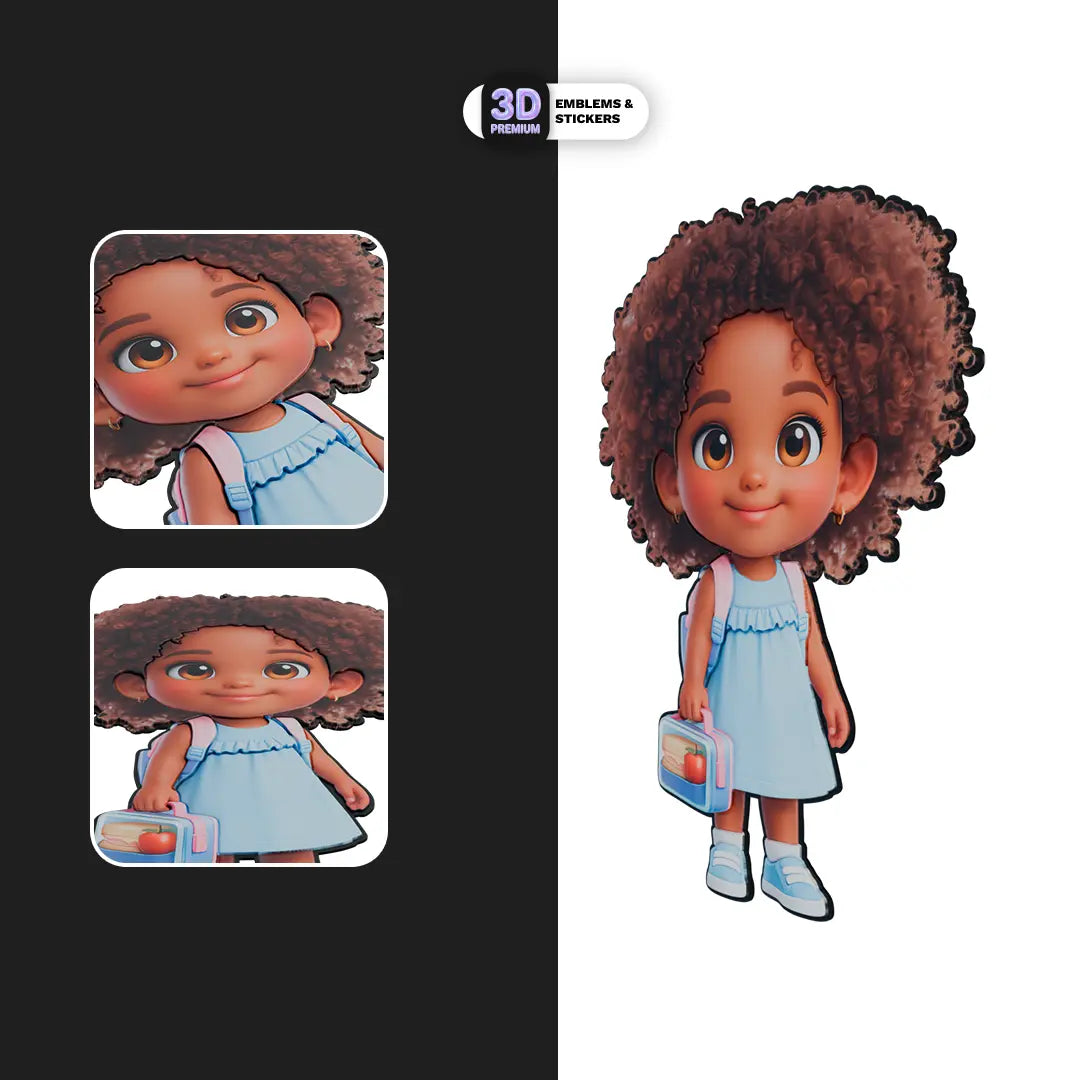 CHIBI PRE-SCHOOL GIRL Stickmadly