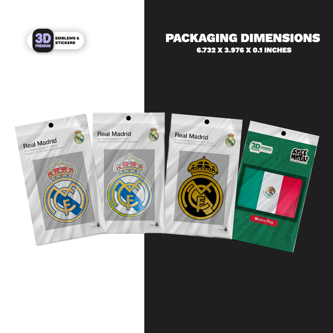 Real Madrid Crest Collection & Mexico Flag Real Madrid