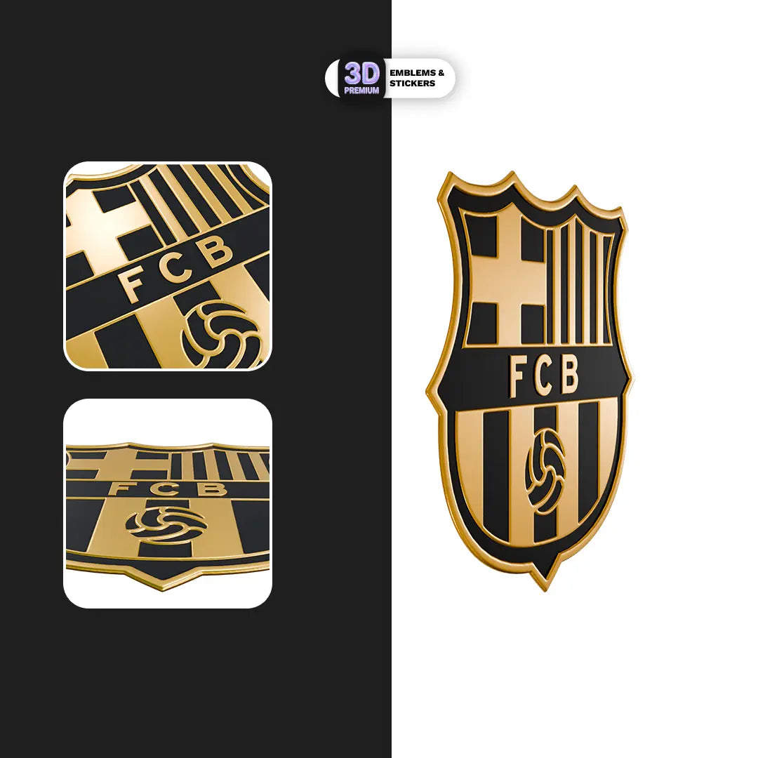 F.C. BARCELONA Black & Gold Stickmadly