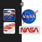 NASA STICKER TWO PACK (Meatball Original logo 2 Inch and Worm logo 3 Inch) Stickmadly
