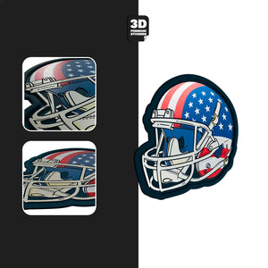 AMERICAN FOOTBALL HELMET USA Stickmadly