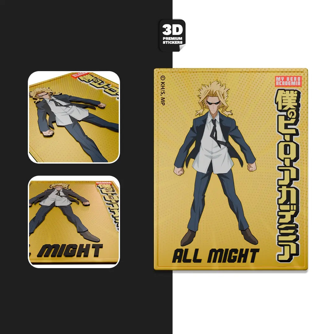 All Might miniposter Stickmadly