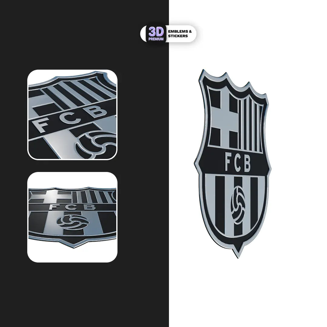 F.C. BARCELONA Black & Silver Stickmadly
