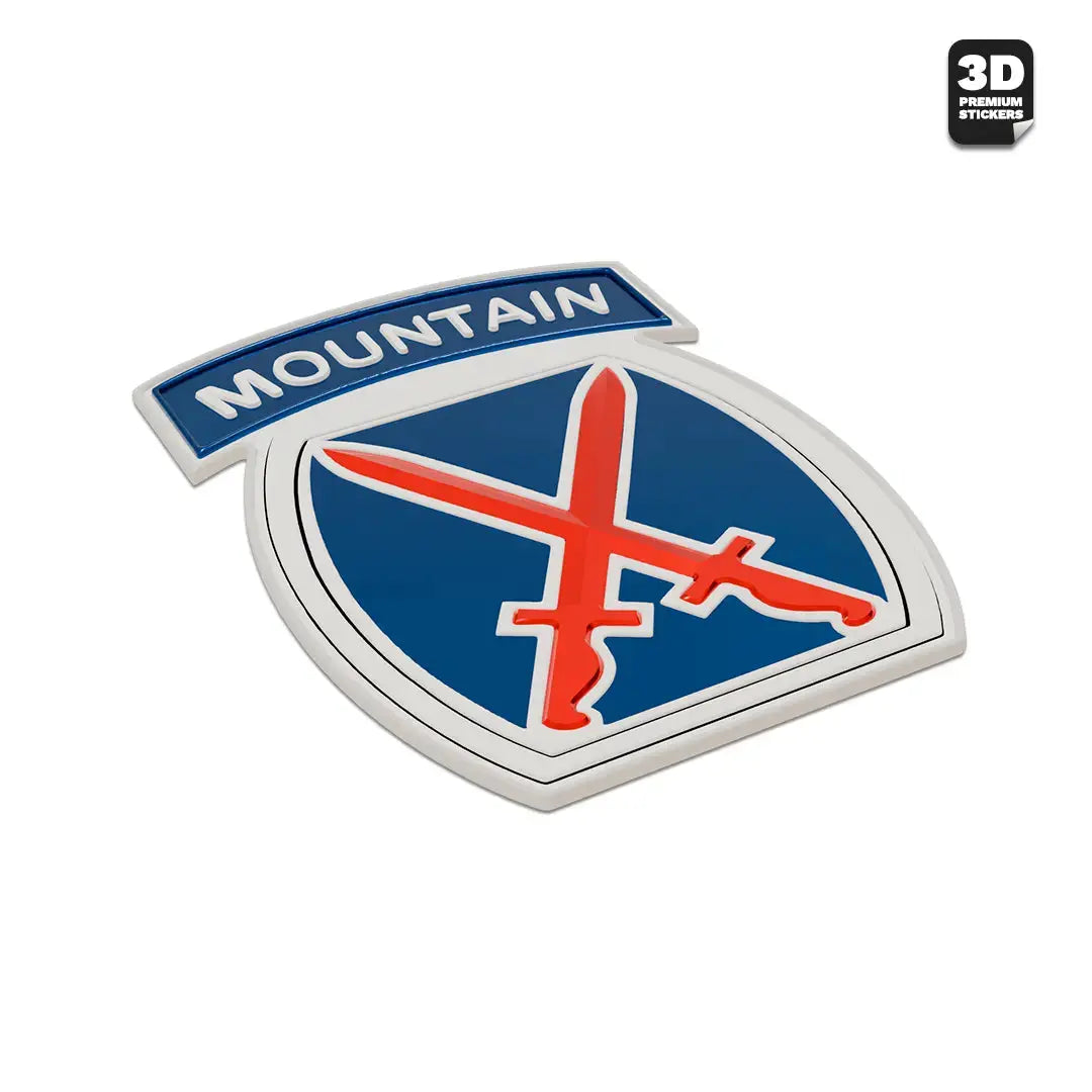 10TH Mountain Division 3D Premium Sticker- Stickmadly