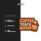 Coffee Teach Repeat Stickmadly