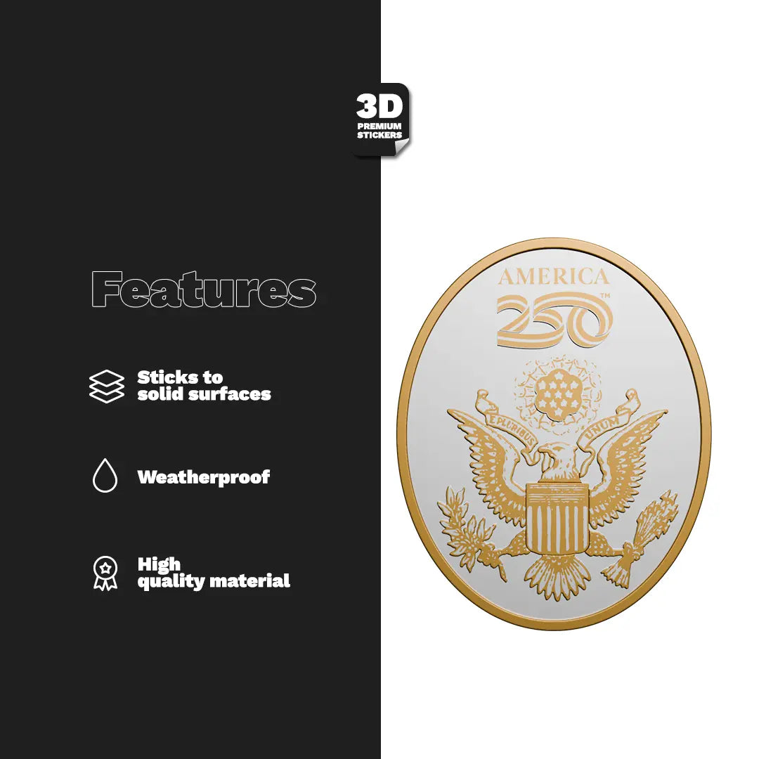 GRAPHIC PATRIOTIC POP GOLD Stickmadly