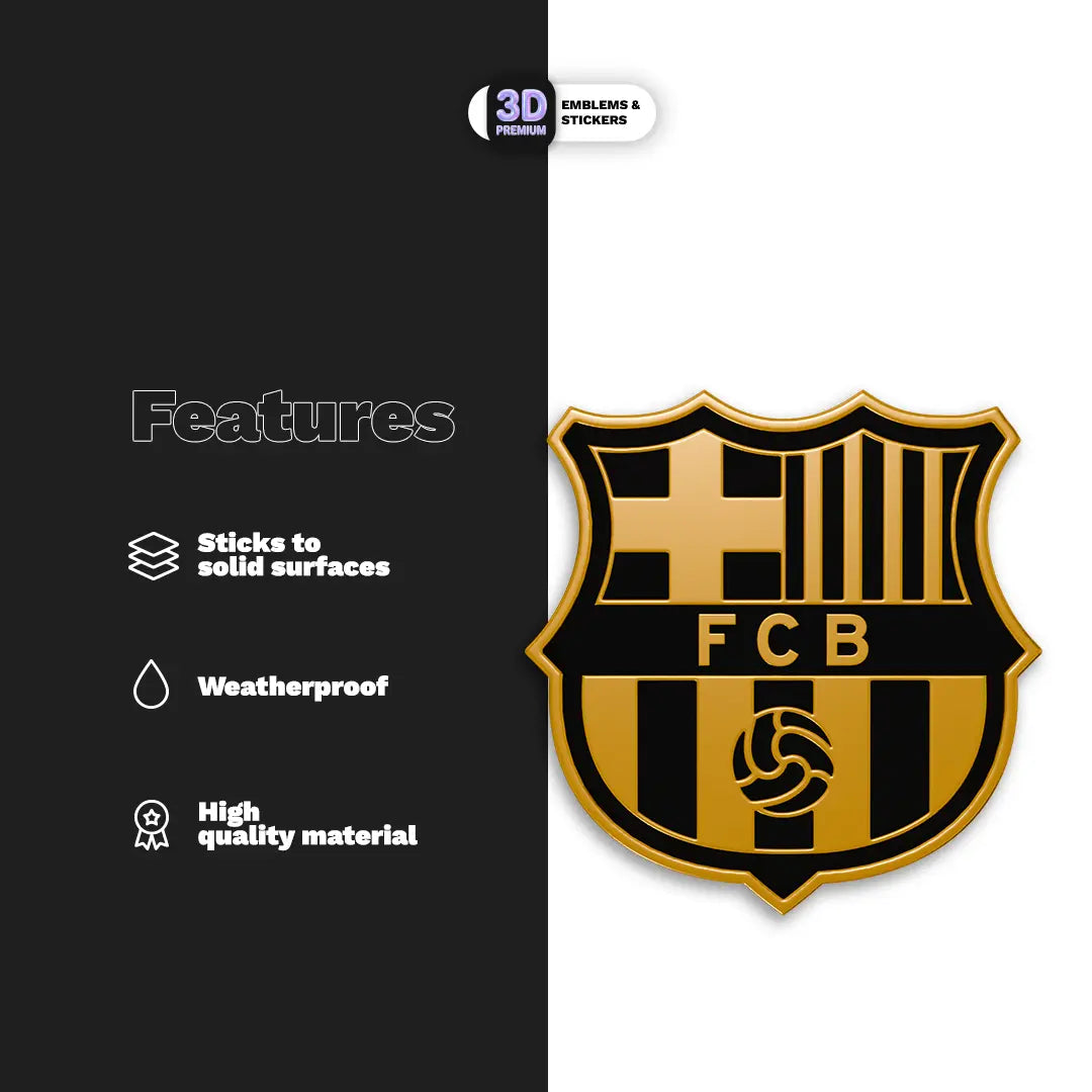 F.C. BARCELONA Black & Gold Stickmadly