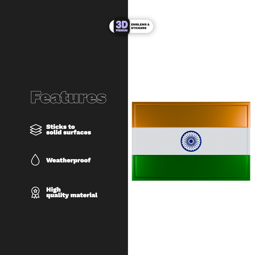 REPUBLIC OF INDIA FLAG Stickmadly