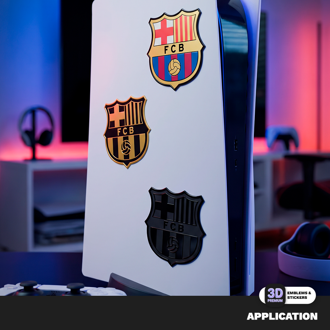 Barcelona Logos - Black 2'', Silver 2'' & Metallic 3'' (3 PACK) FC Barcelona