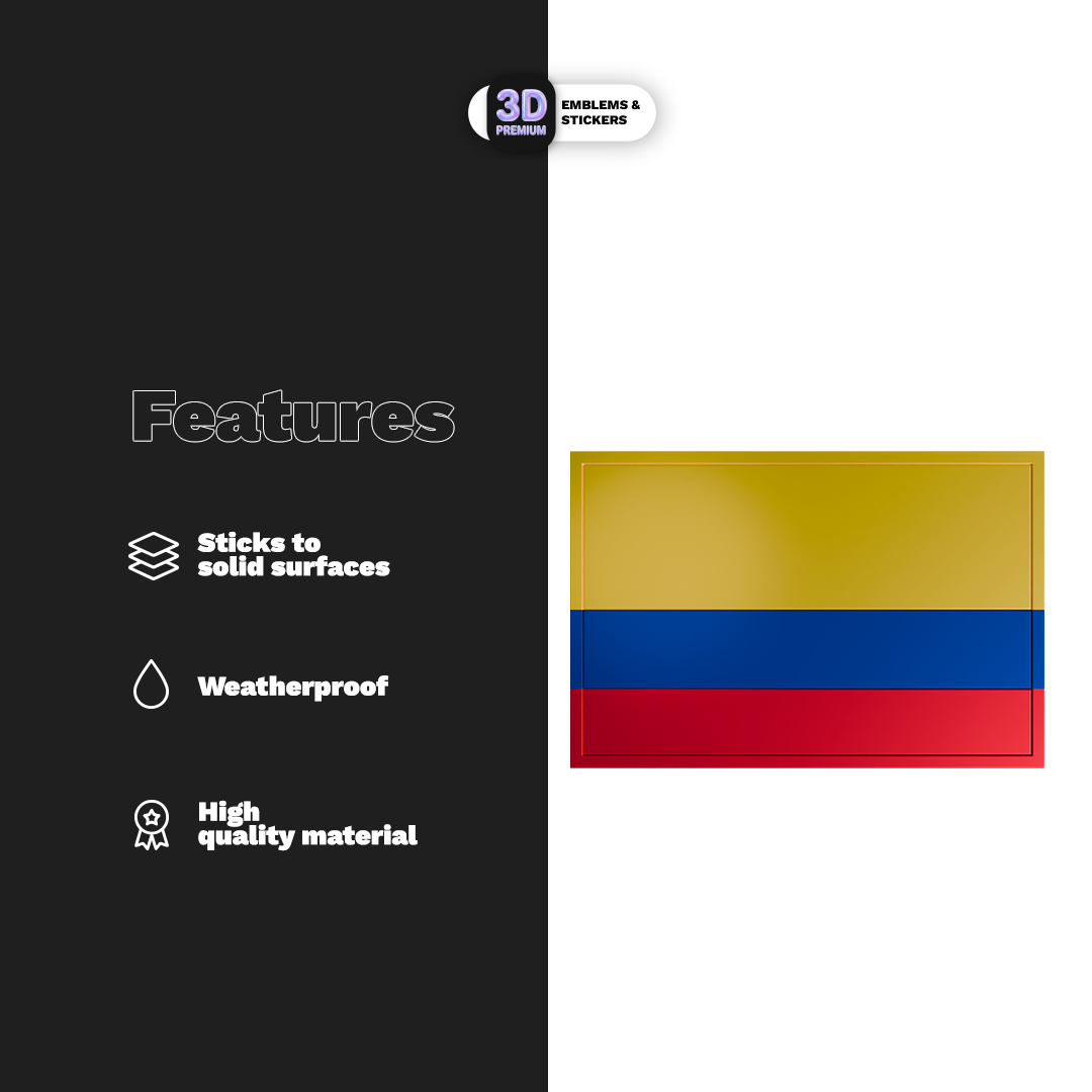 COLOMBIA FLAG Stickmadly