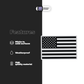 USA FLAG FULL WHITE & BLACK Stickmadly