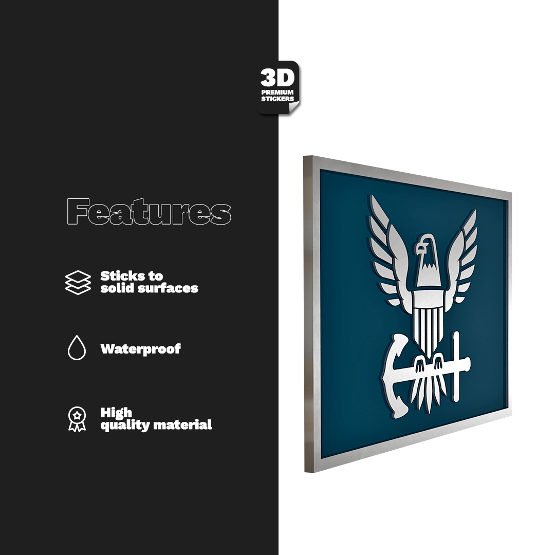 EAGLE ICON NAVY Stickmadly