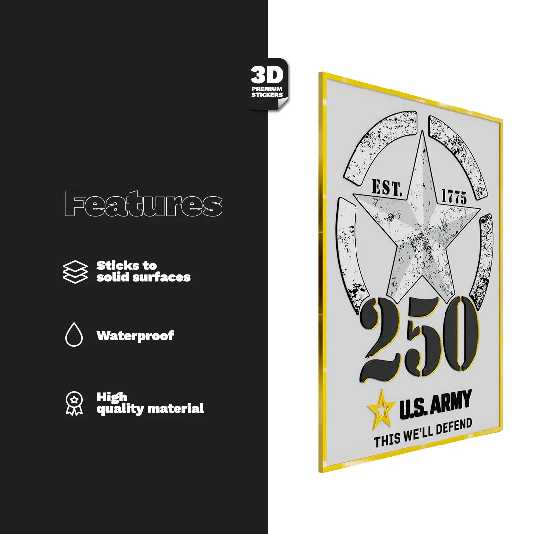 250TH ANNIVERSARY BLACK/GOLD Stickmadly